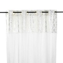 Sötétítő függöny arany mintával, 140x240 cm, fehér - ART DECO