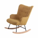 Skandináv szövet hintafotel, sárga - NOSTALGIE