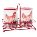 Só-borstartó szett kerámia tehenes - POULETTE