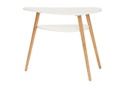 Skandináv konzolasztal, íves, polccal - DAME