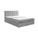 Steppelt támlás ágy, ágyneműtartóval, 160x200 cm, szürke - KEPHREN