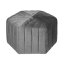 Steppelt hatszög alakú puff, szürke - MENIR