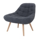 Steppelt fotel, bársony tapintású pamut szövet, sötétszürke - GALAXIE