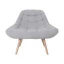 Steppelt fotel, bársony tapintású pamut szövet, szürke - GALAXIE