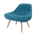 Steppelt fotel, bársony tapintású pamut szövet, türkizkék - GALAXIE