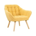 Steppelt szövet fotel, mustársárga - TABAC