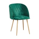 Steppelt, karfás étkezőszék, sötétzöld - DOMINO