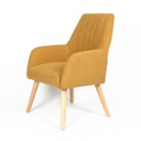 Steppelt szövet étkezőfotel, sárga - LEMVIG