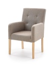 Steppelt fotel natúr lábbal, mézbarna - SUEDE
