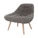 Steppelt fotel, bársony tapintású pamut szövet, melegszürke - GALAXIE