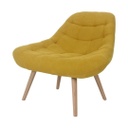 Steppelt fotel, bársony tapintású pamut szövet, okkersárga - GALAXIE