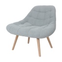 Steppelt fotel, bársony tapintású pamut szövet, zöldesszürke - GALAXIE