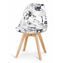 Szék Marylin Monroe mintával, fa lábbal - CARDIFF