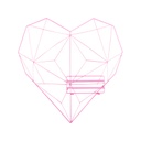 Szív alakú fali dekoráció polccal, rózsaszín - HEMATITE