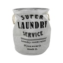 Szennyestartó zsák feliratos, szürke - MENAGE