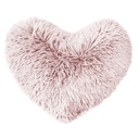 Szív alakú műszőrme párna, babarózsaszín - COEUR DES ALPES