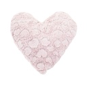 Szív alakú műszőrme párna, rózsaszín - COEUR DES ALPES