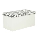 Széles összehajtható mintás puff, bézs - MAYA