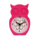 Szilikon, bagoly ébresztőóra rózsaszín - MORNING OWL