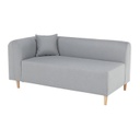 Stílusos chester szövet kanapé, balos, szürke - CITY