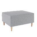 Stílusos chester szövet ottomán, szürke - CITY