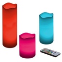 Színes led gyertya szett, 3 db-os - ARC EN CIEL