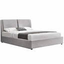 Szövet ágykeret, ágyneműtartóval, 180x200 cm, világosszürke - PARIO