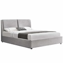 Szövet ágykeret, ágyneműtartóval, 160x200 cm, világosszürke - PARIO