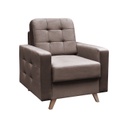 Szögletes fotel, steppelt, sötétbarna - ALEX