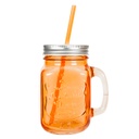 Szívószálas korsó narancssárga 5 dl - SUMMER TIME