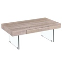 Szögletes dohányzóasztal, üveg lábbal, sonoma tölgy - STALACTITE