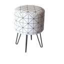 Szövet ülőke hajlított fém lábakkal, mintás - TAMBOUR