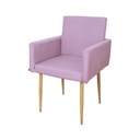 Szövet modern étkezőfotel, rózsaszín - VINTAGE