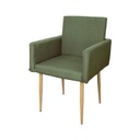 Szövet modern étkezőfotel, sötétzöld - VINTAGE