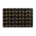 Tányéralátét 28x43 fekete, arany flamingós - ACAPULCO