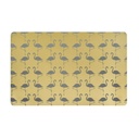 Tányéralátét 28x43 cm arany, ezüst flamingós - ACAPULCO