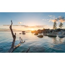 Tahoe-tó feletti naplementét ábrázoló tapéta, 450x280 cm, kék-narancssárga - TAHOE