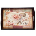 Tálca, rózsás mintával - ROSE