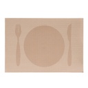 Tányéralátét 45x30cm bézs, tányér mintával - A TABLE