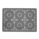 Tányéralátét 45x30cm sötétszürke, csipke mintával - DENTELLE