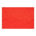 Tányéralátét 45x30cm korallpiros, levél mintával - SILVER LEAF