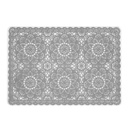 Tányéralátét 45x30cm szürke, csipke mintával - DENTELLE