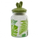 Tároló üveg kaktuszos tetővel, 0,9 L - JUNGLE