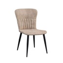 Textilbőr étkezőszék, csíkozott háttámlával, krémszínű - MOOR