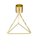 Tetraéder alakú gyertyatartó, arany - PIRAMIDE
