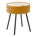 Tárolós lerakóasztal levehető fedéllel, mustársárga - TAMBOUR