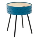 Tárolós lerakóasztal levehető fedéllel, türkiz - TAMBOUR