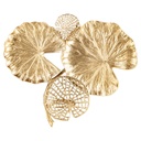 Tavirózsa levél alumínium kínálótál, arany - MONET