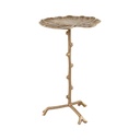 Tavirózsa levél alumínium telefonos asztalka, közepes, arany - NENUPHAR