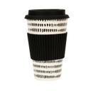 Termo pohár szilikon tetővel, vonalas mintával - STRIPES